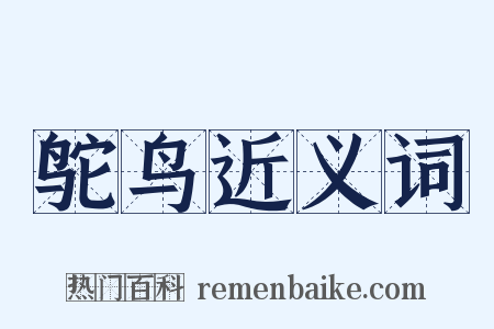鸵鸟近义词是什么意思的图片
